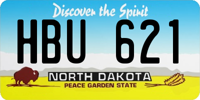 ND license plate HBU621