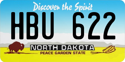 ND license plate HBU622