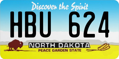 ND license plate HBU624