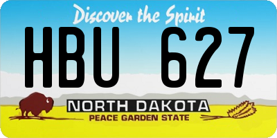 ND license plate HBU627