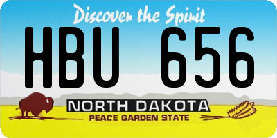 ND license plate HBU656