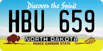 ND license plate HBU659