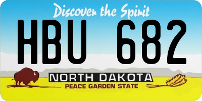 ND license plate HBU682