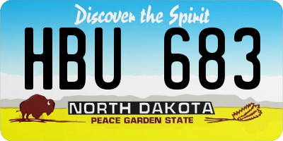 ND license plate HBU683