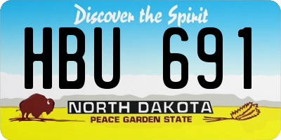 ND license plate HBU691