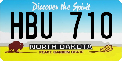 ND license plate HBU710