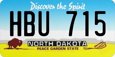 ND license plate HBU715