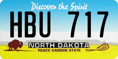 ND license plate HBU717