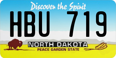 ND license plate HBU719