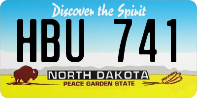 ND license plate HBU741