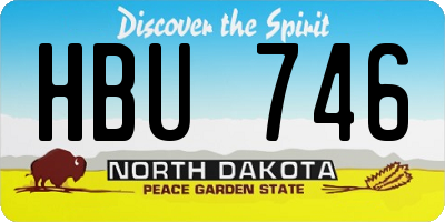 ND license plate HBU746