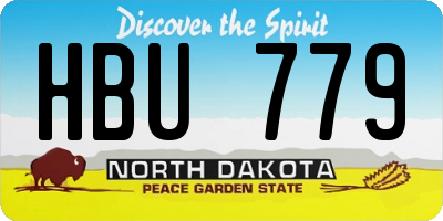 ND license plate HBU779