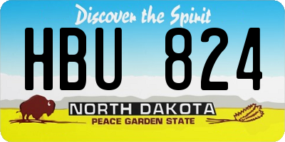 ND license plate HBU824