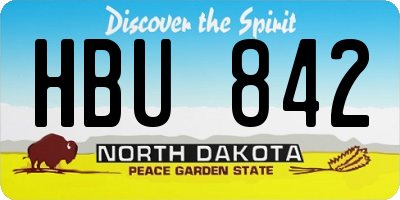 ND license plate HBU842