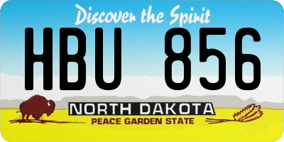 ND license plate HBU856