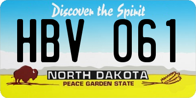 ND license plate HBV061