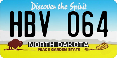 ND license plate HBV064