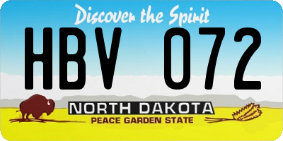 ND license plate HBV072