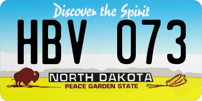 ND license plate HBV073