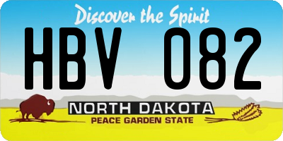 ND license plate HBV082