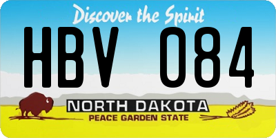 ND license plate HBV084