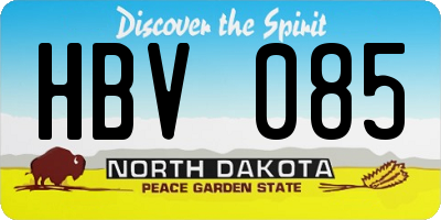 ND license plate HBV085