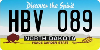 ND license plate HBV089