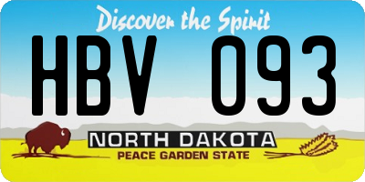 ND license plate HBV093