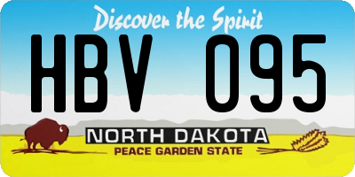 ND license plate HBV095