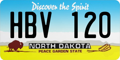 ND license plate HBV120