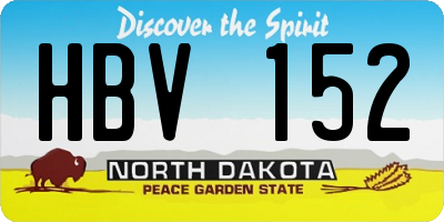 ND license plate HBV152