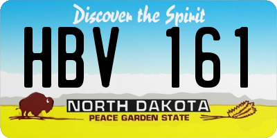 ND license plate HBV161