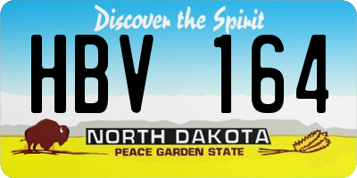 ND license plate HBV164