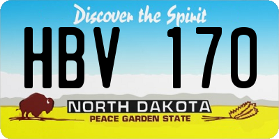 ND license plate HBV170