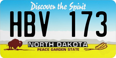 ND license plate HBV173