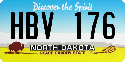 ND license plate HBV176