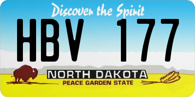 ND license plate HBV177