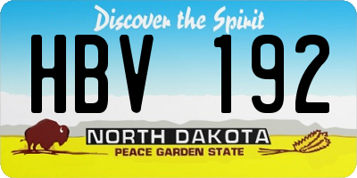 ND license plate HBV192