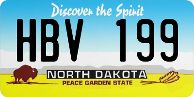 ND license plate HBV199