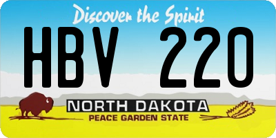 ND license plate HBV220