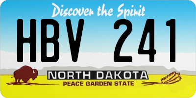 ND license plate HBV241