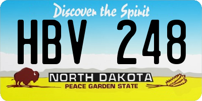 ND license plate HBV248