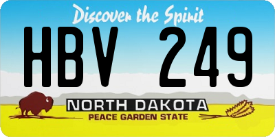 ND license plate HBV249