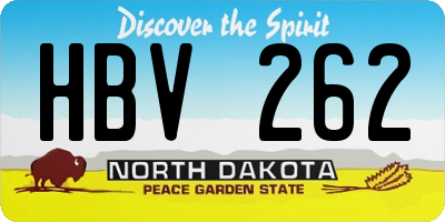 ND license plate HBV262