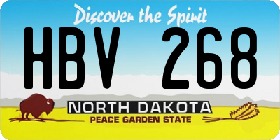 ND license plate HBV268