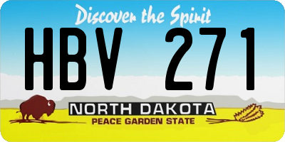 ND license plate HBV271