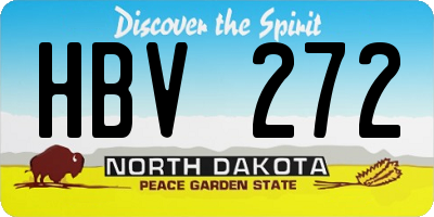 ND license plate HBV272