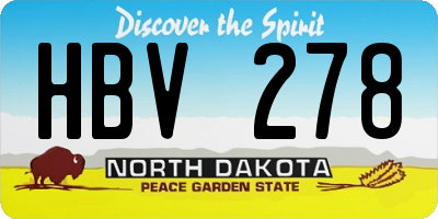 ND license plate HBV278