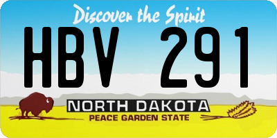 ND license plate HBV291