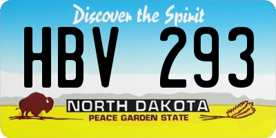 ND license plate HBV293